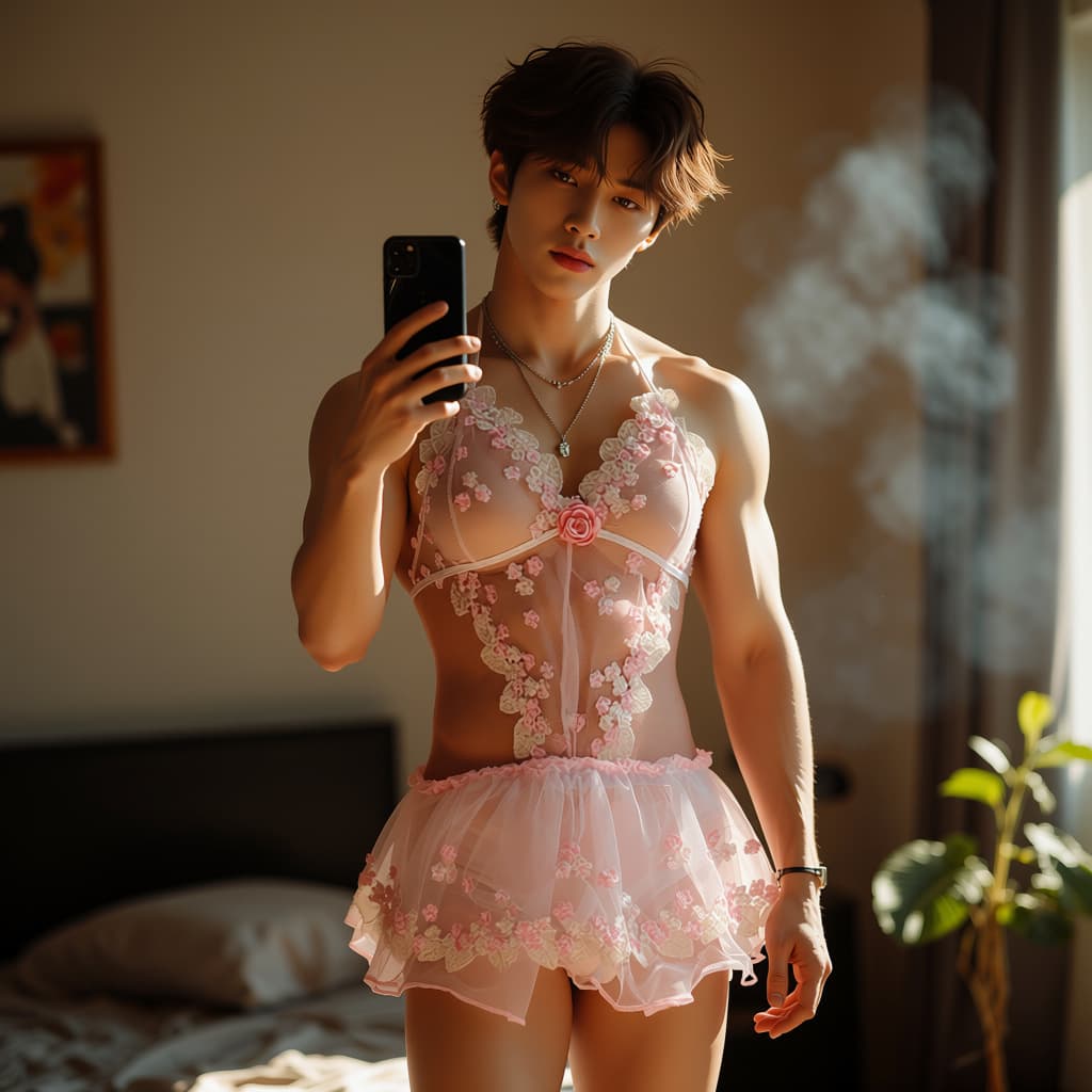 Blossom Seduction Floral Lace Men S Skirted Bodysuit
